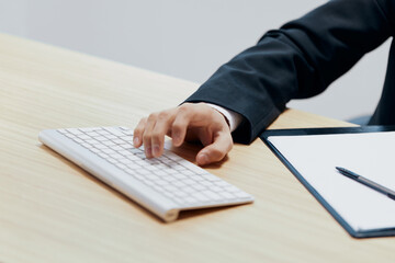 keyboard on desktop office executive close-up