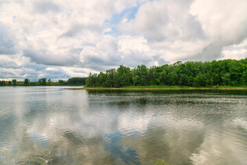 Beautiful view of the Island Lake Conservation area in Orangeville, Ontario, Canada