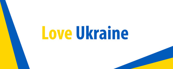 Ukrainian flag on the background.