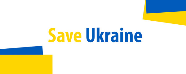 Ukrainian flag on the background.