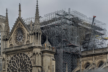 Cathedral Notre-Dame the day after the fire