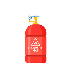 Gas Cylinder Isolated Icon. Petroleum Safety Fuel Metal Tank of Flammable Liquid, Helium Butane Acetylene Object