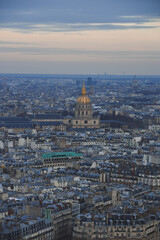Fototapeta na wymiar Foto de los eificios de la ciudad de París vistos desde la Torre Eiffel