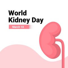 World Kidney Day Poster Illustration Or Banner Background. Kidney care logo design. Urology vector design.