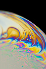 Experiment done with soap and sugar. A psychedelic result captured with a macro lens