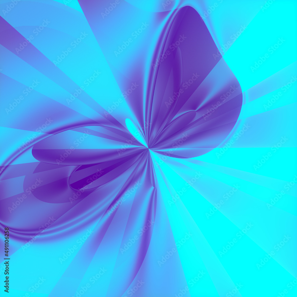 Aufkleber 3d rendering digital illustration of a colorful metallic wavy surface. graphic modern pattern