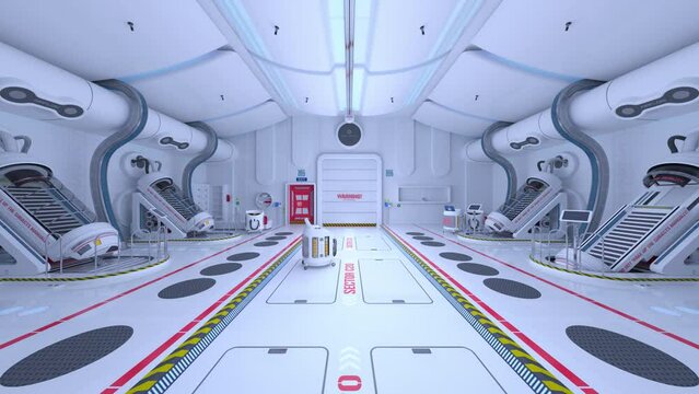 宇宙船内の風景