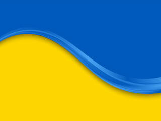 Abstract background with wave. Yellow and blue background. Vector illustration