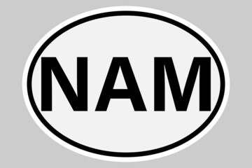 Namibia international vehicle registration code