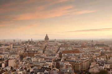 Fototapeta na wymiar Paris Sunset City View