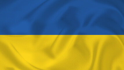 country waving detail Ukraine textil material flag