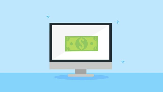 desktop with bill money dollar