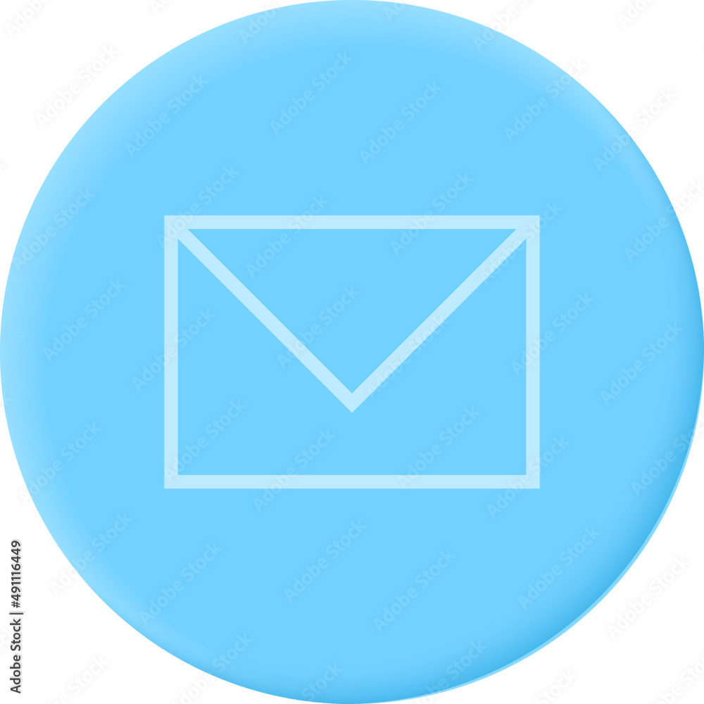 Wall mural neumorphism interface button. modern website or mobile app design. neumorphic ui ux white blue.