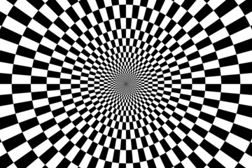 Vector abstract background. Simple  illustration with optical illusion, op art.