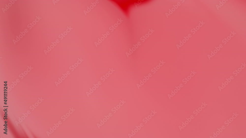 Poster abstract red glossy liquid background. varnish wave. looped animation
