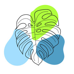 Monstera Illustration vector design abstract edition #8