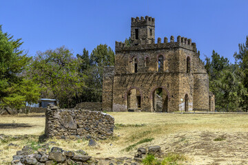 Royal archive building of the emperor Fasilides castle in Gondar, Ethiopia.