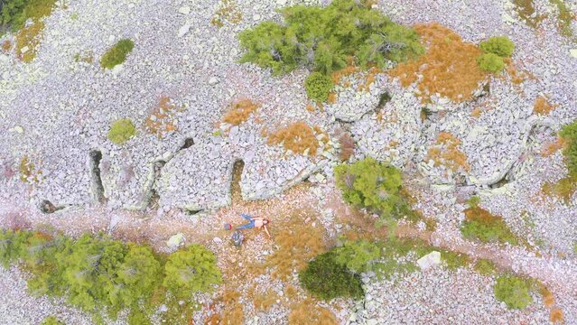 In the Ukrainian Carpathians the wildest region is the Gorgan, the highest peak of Syvula. The old Polish, Slovakian Czech and Russian fortifications from the First World War, drone is filming a video