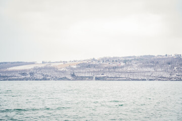 Fototapeta na wymiar Beautiful Seneca Lake Winter Views