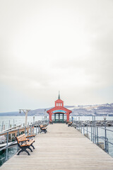 Naklejka premium Beautiful Seneca Lake Winter Views