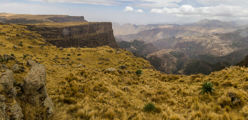 View of northern escarpment in Simien mountains, Ethiopia
