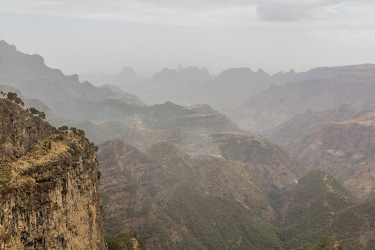 Landscape of Simien mountains, Ethiopia