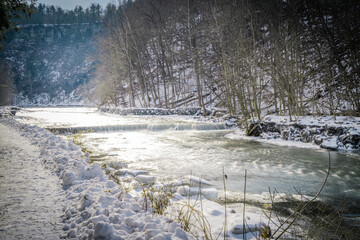 Beautiful Taughannock Falls State Park Winter Views