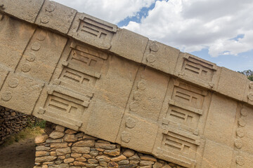 Detail of the Great stele at the Northern stelae field in Axum, Ethiopia