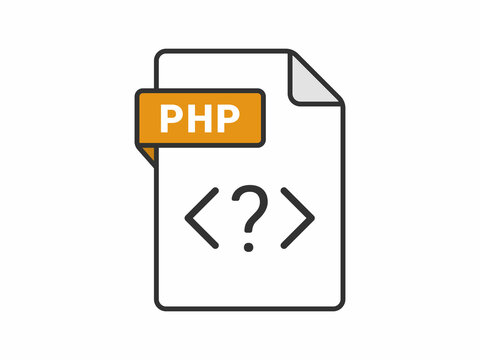phpの拡張子ファイルのアイコンイラスト