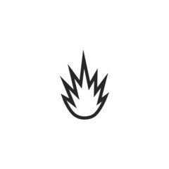 Set of bomb explosion vector logo icon illustration