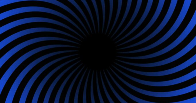 Full frame black and blue hypnotic spiral background
