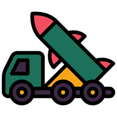 missile filled outline icon