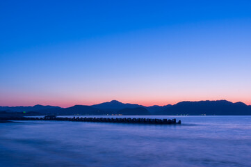 福井県美浜町　和田海岸の夕景