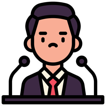 recommend clip art: president filled outline icon