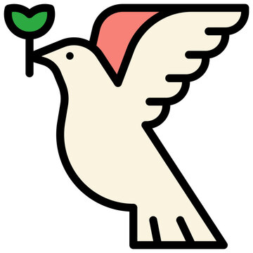 recommend clip art: dove filled outline icon