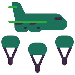 paratrooper flat icon