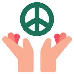 peace flat icon