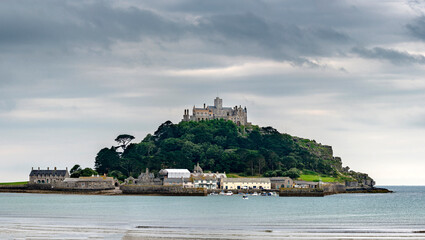 Saint Michael's Mount with dramatic skies,Mount's Bay,Southern Cornwall,England,UK. © Neil