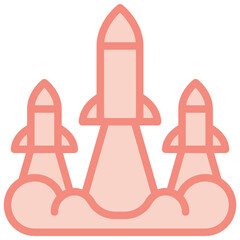 missile two tone icon