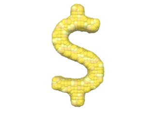 Corn Themed Font  Dollar Sign