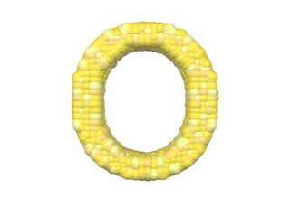 Corn Themed Font  Letter O