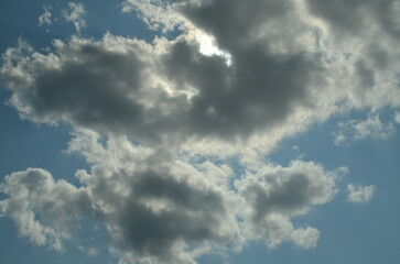Fototapeta na wymiar Clouds midday in the blue sky