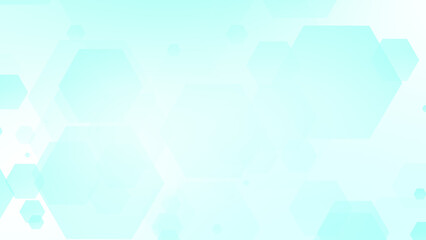 Abstract hexagon cross geometric white blue pattern medical background.