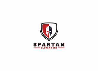 spartan logo template in white background