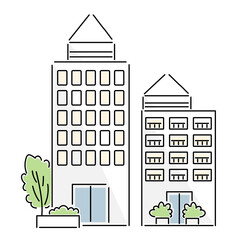 Fototapeta premium マンションのイラスト