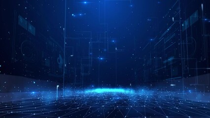Plexus tech particles background is a hi-tech digital dot line particle background, future sci-fi video material, dotted line particle technology video, technology digital line particle. - Powered by Adobe