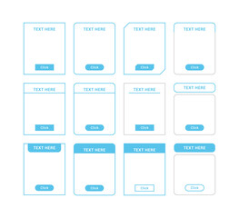 Simple and modern style homepage, webside, web, app interface box, icon design set.