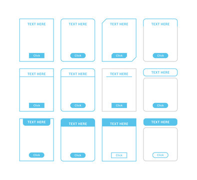 Simple and modern style homepage, webside, web, app interface box, icon design set.