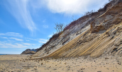 Eroding sand dune at Cape Cod National Seashore