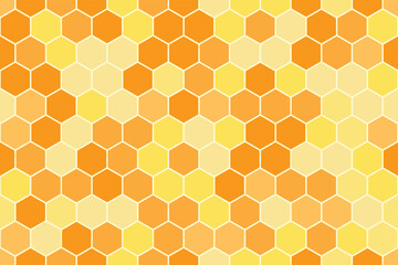 seamless pattern with orange  honey combs vector illustration.